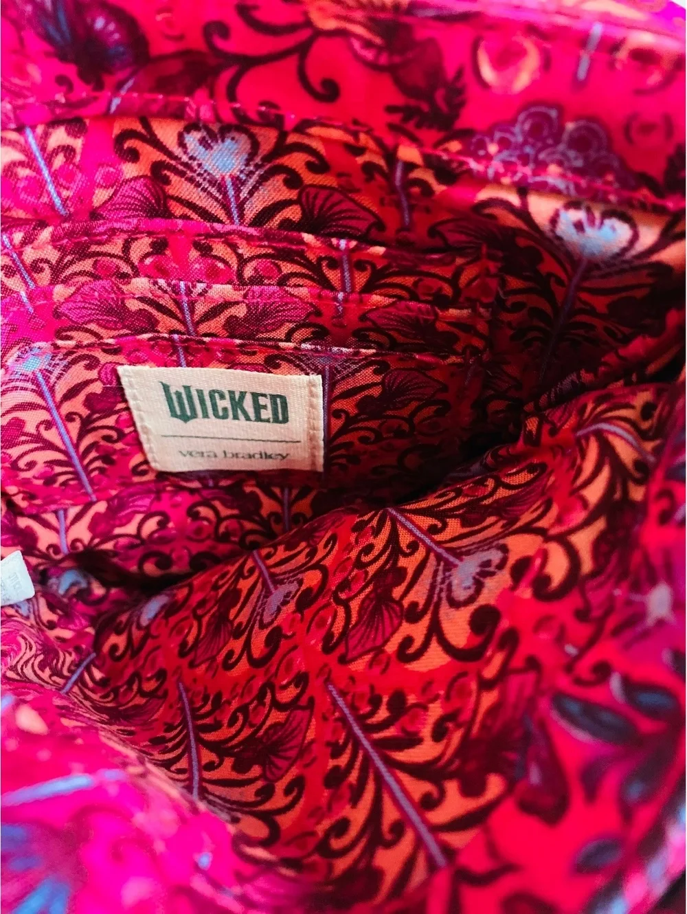 Wicked Pink Floral Quilted Crossbody Bag